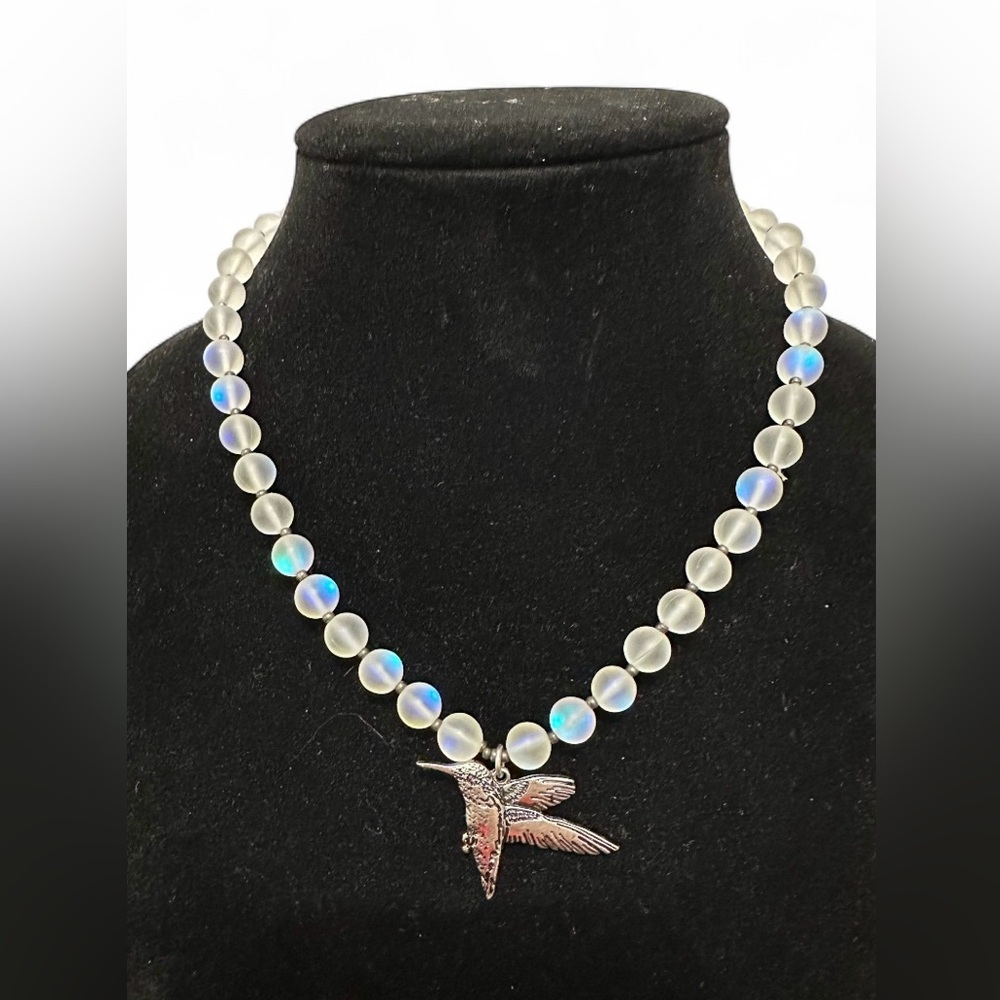 HANDMADE AURA OPAL MOONSTONE NECKLACE